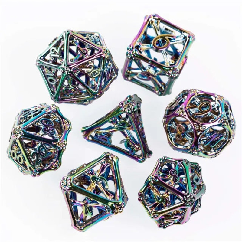 Hollow Bones Metal TTRPG/DND Dice Set