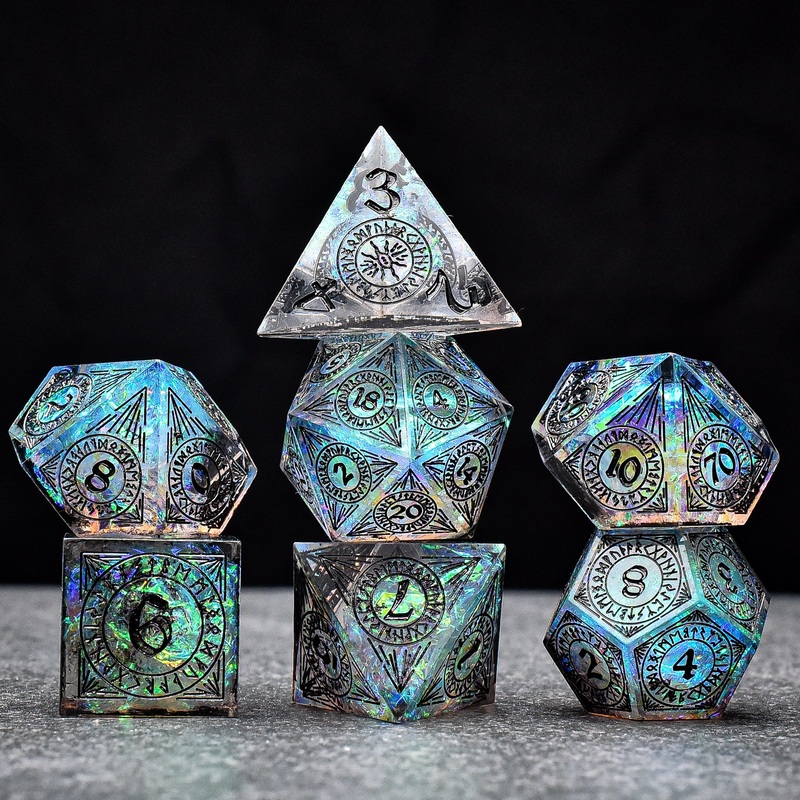 Runic Sharp Edge DND/TTRPG Dice set