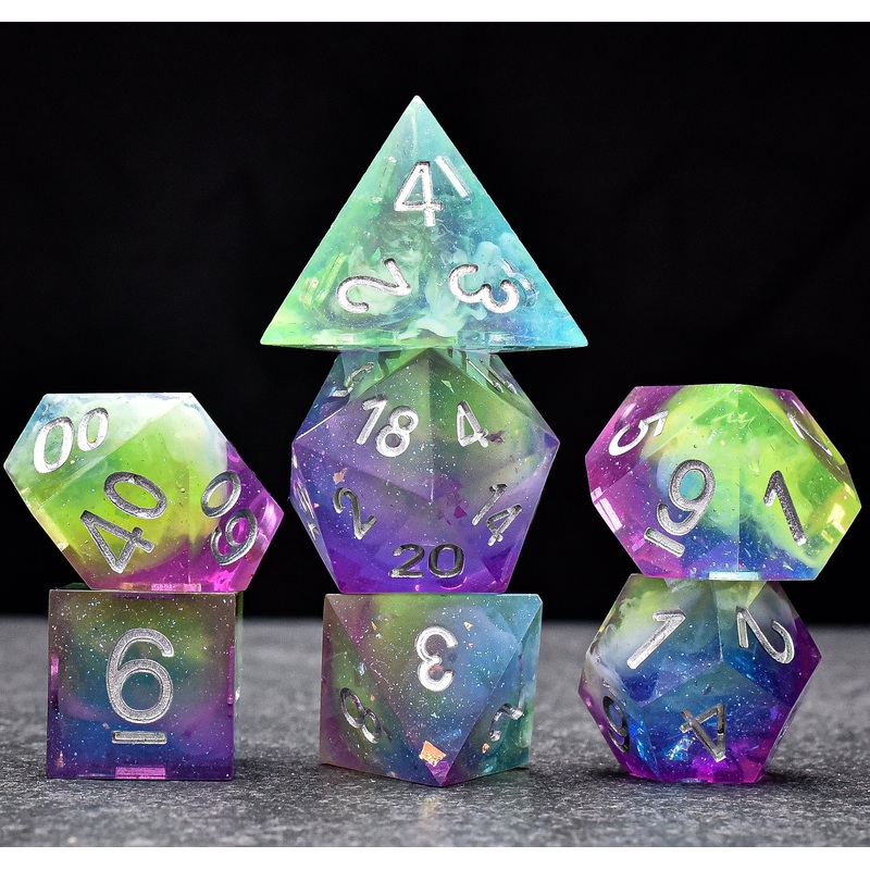Swamp Sharp Edge DND/TTRPG Dice set